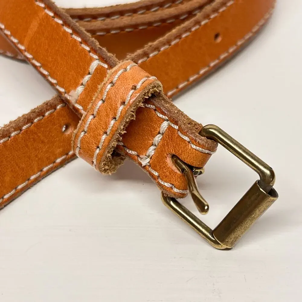 J Crew Leather Skinny Belt Size Medium